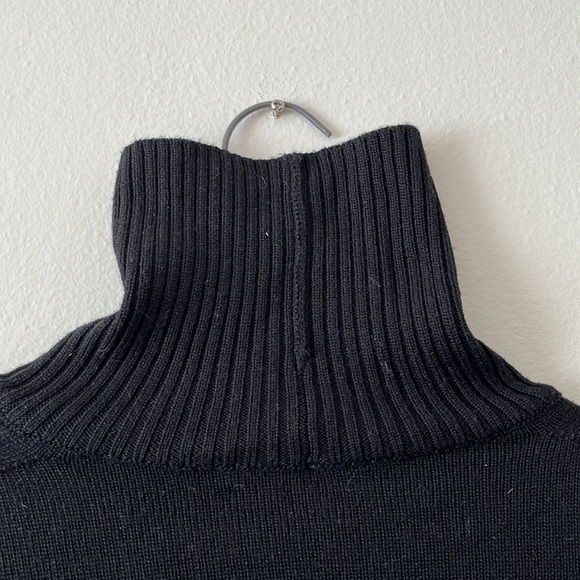 Black Wool Designer Turtleneck - Made in Italy by D. Exterior - Picture 3 of 5